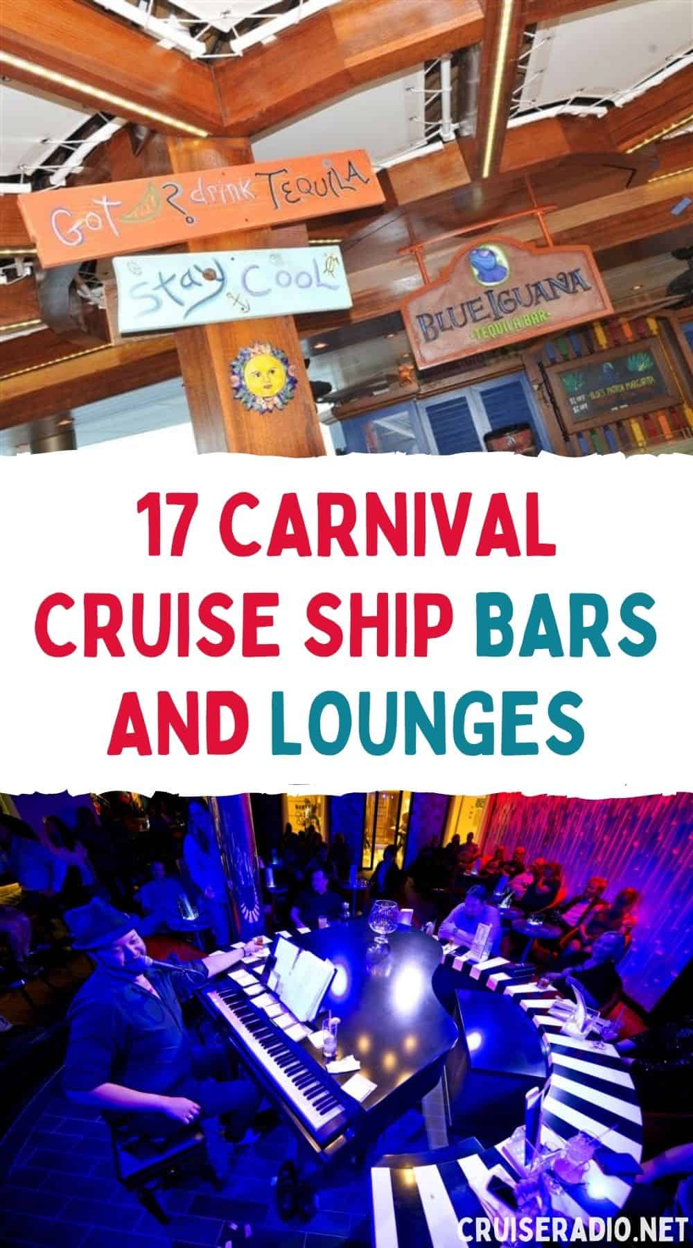 17 carnival cruise bars lounges