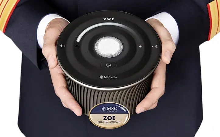 zoe MSC cruises smart speaker device