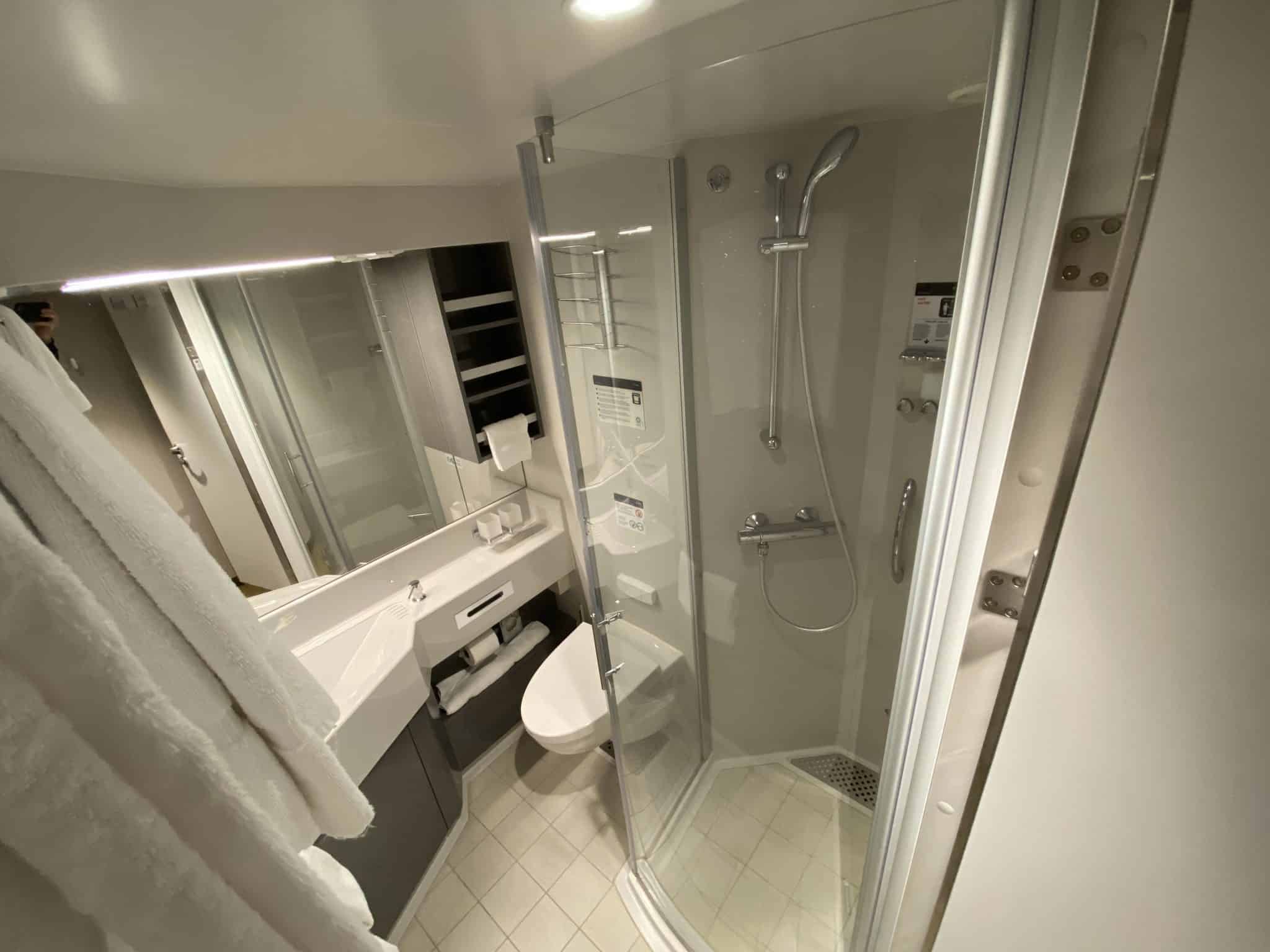 MSC Meraviglia white bathroom