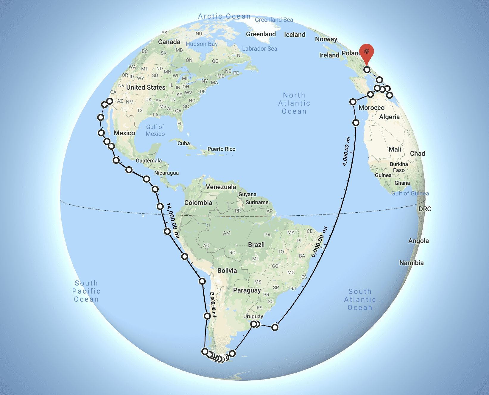 carnival panorama cruise route map