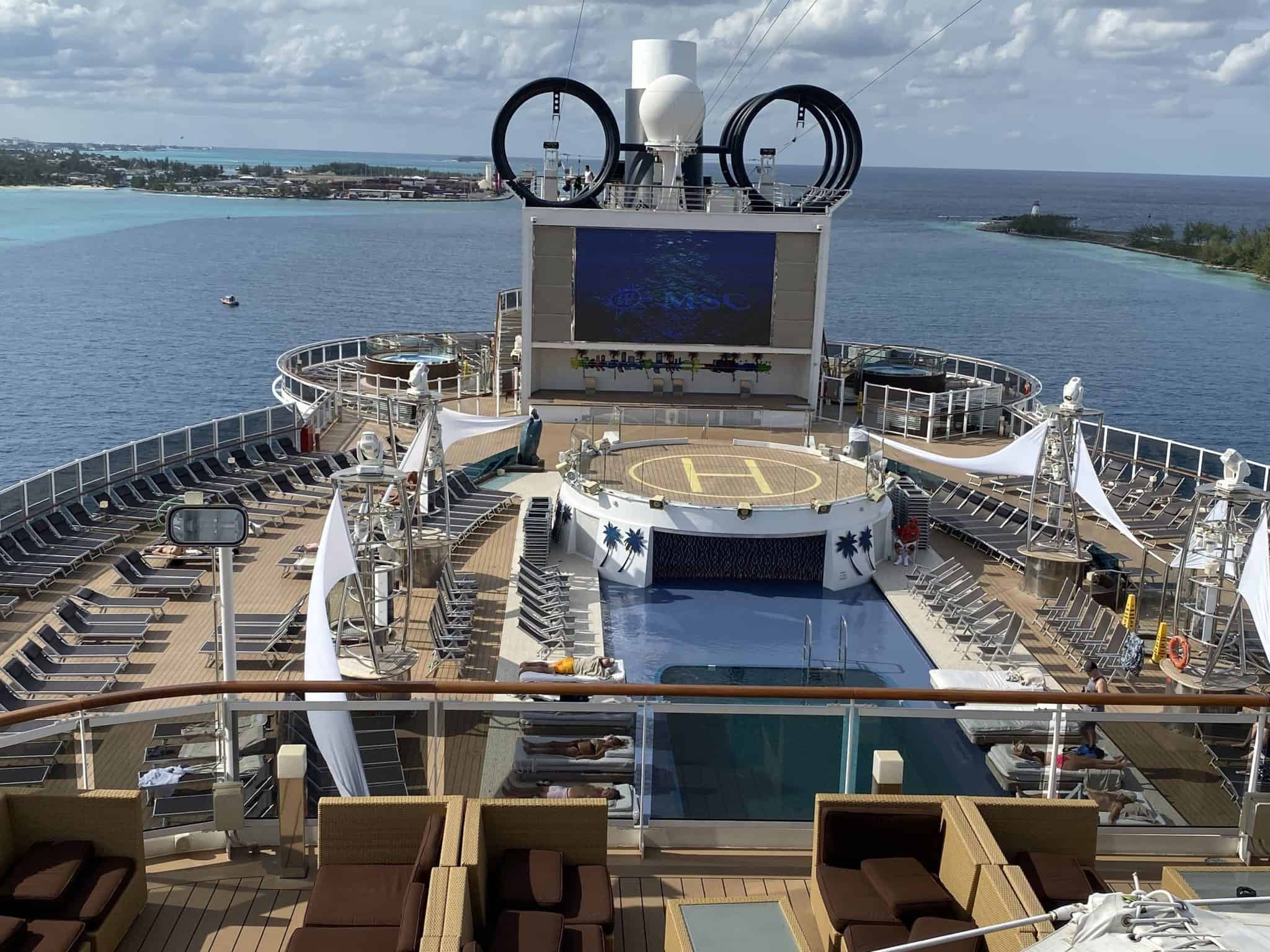 View from a higher deck aboard MSC Seaside