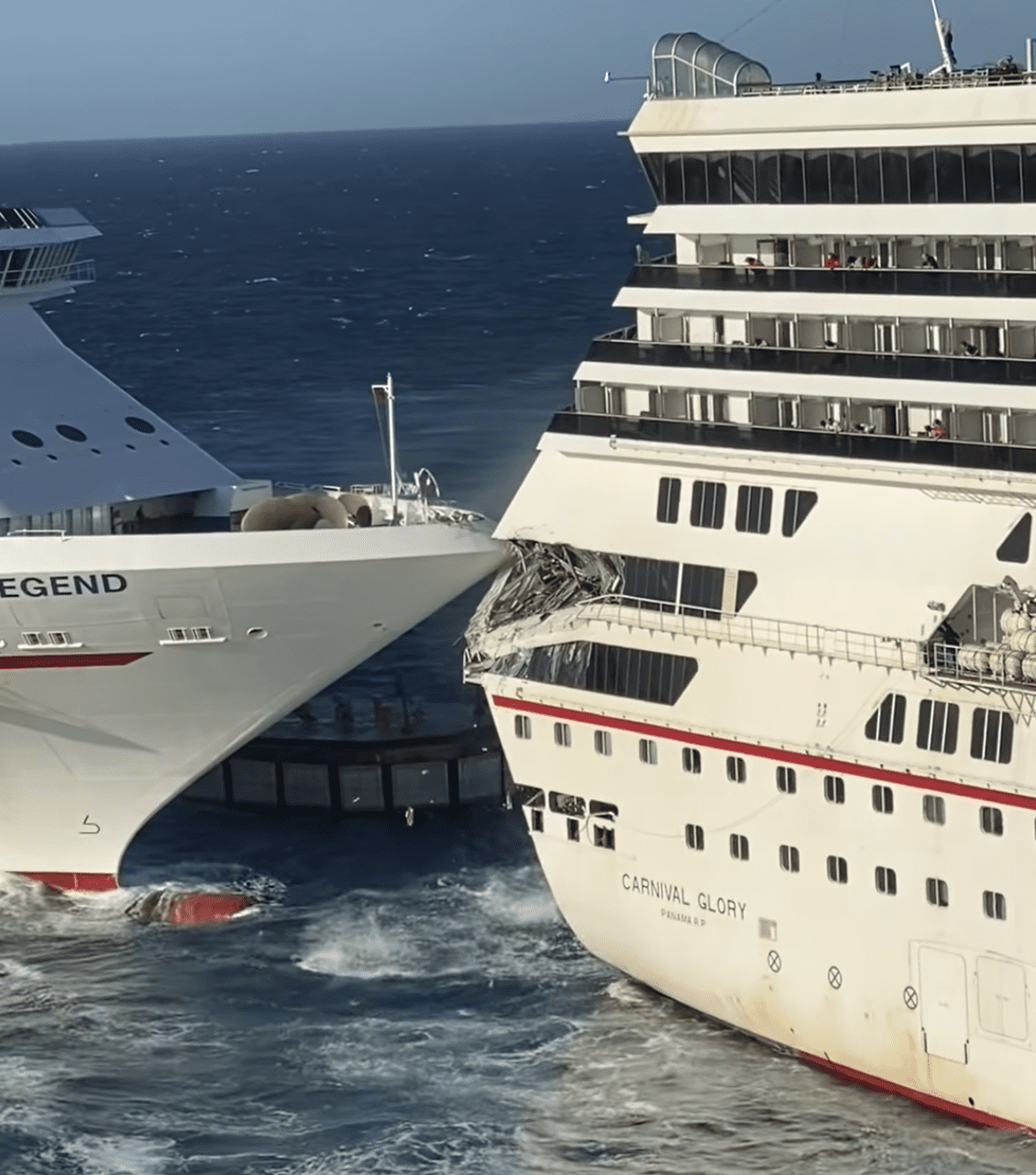 carnival cruise ships collide in cozumel