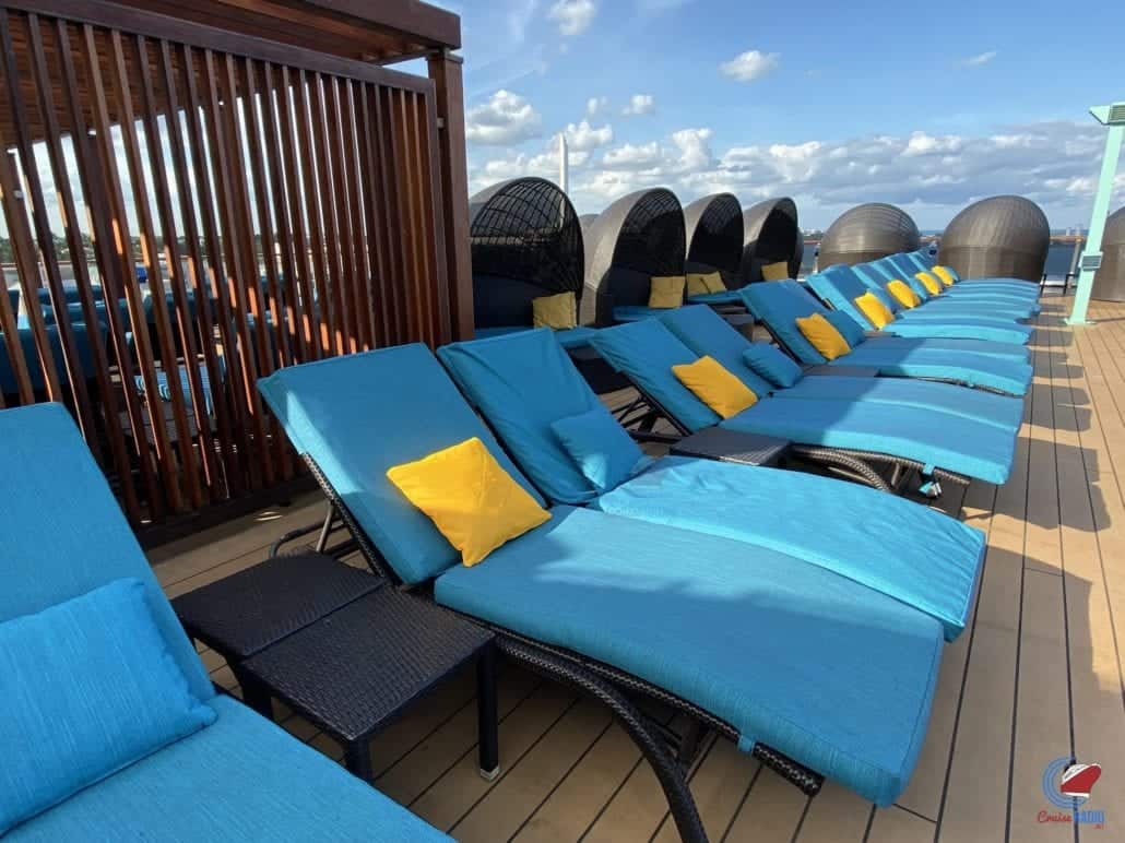 blue loungers cruise ship