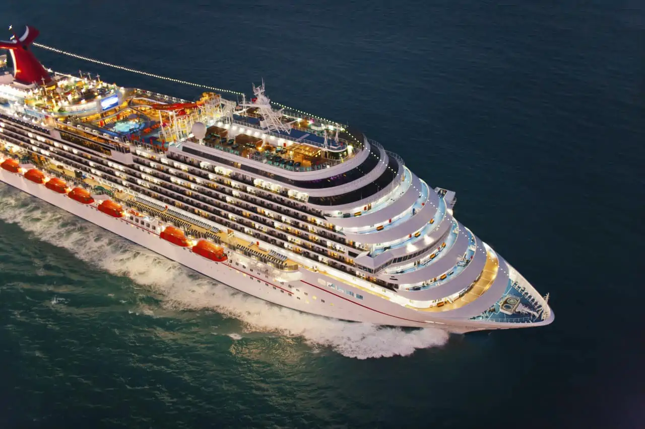 cruise ship aerial view