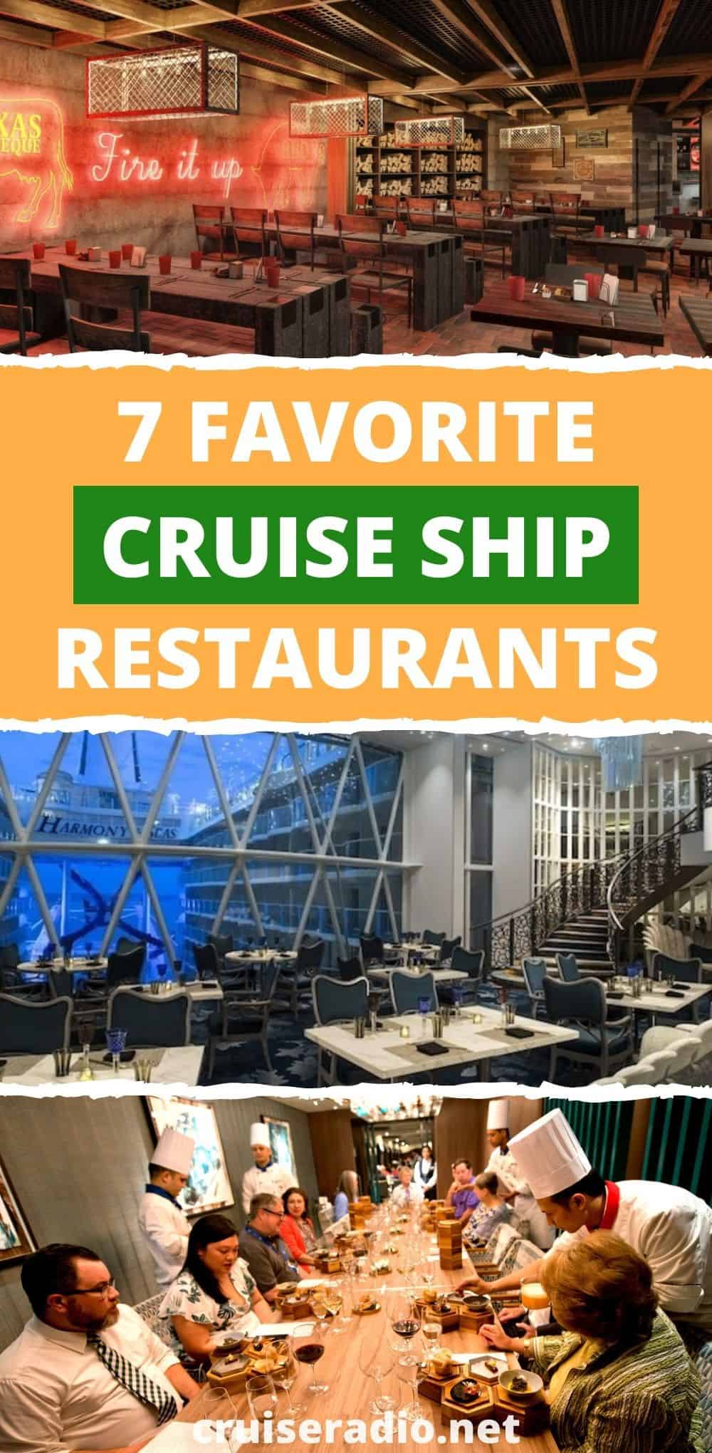 The 7 best restaurants aboard cruise ships