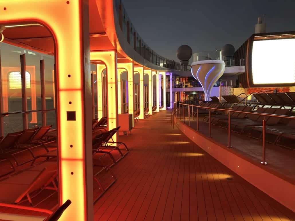 The main pool deck in Celebrity Edge 