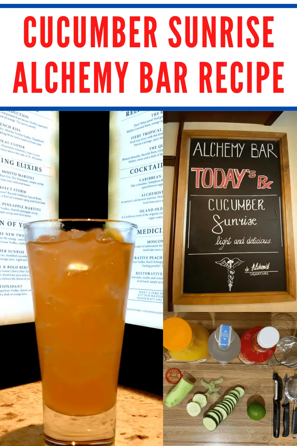 CUCUMBER SUNRISE ALCHEMY BAR RECIPE