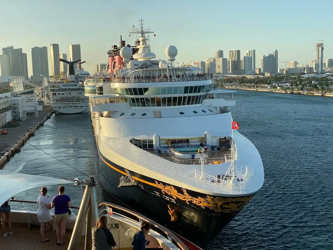 large cruise ship at the port