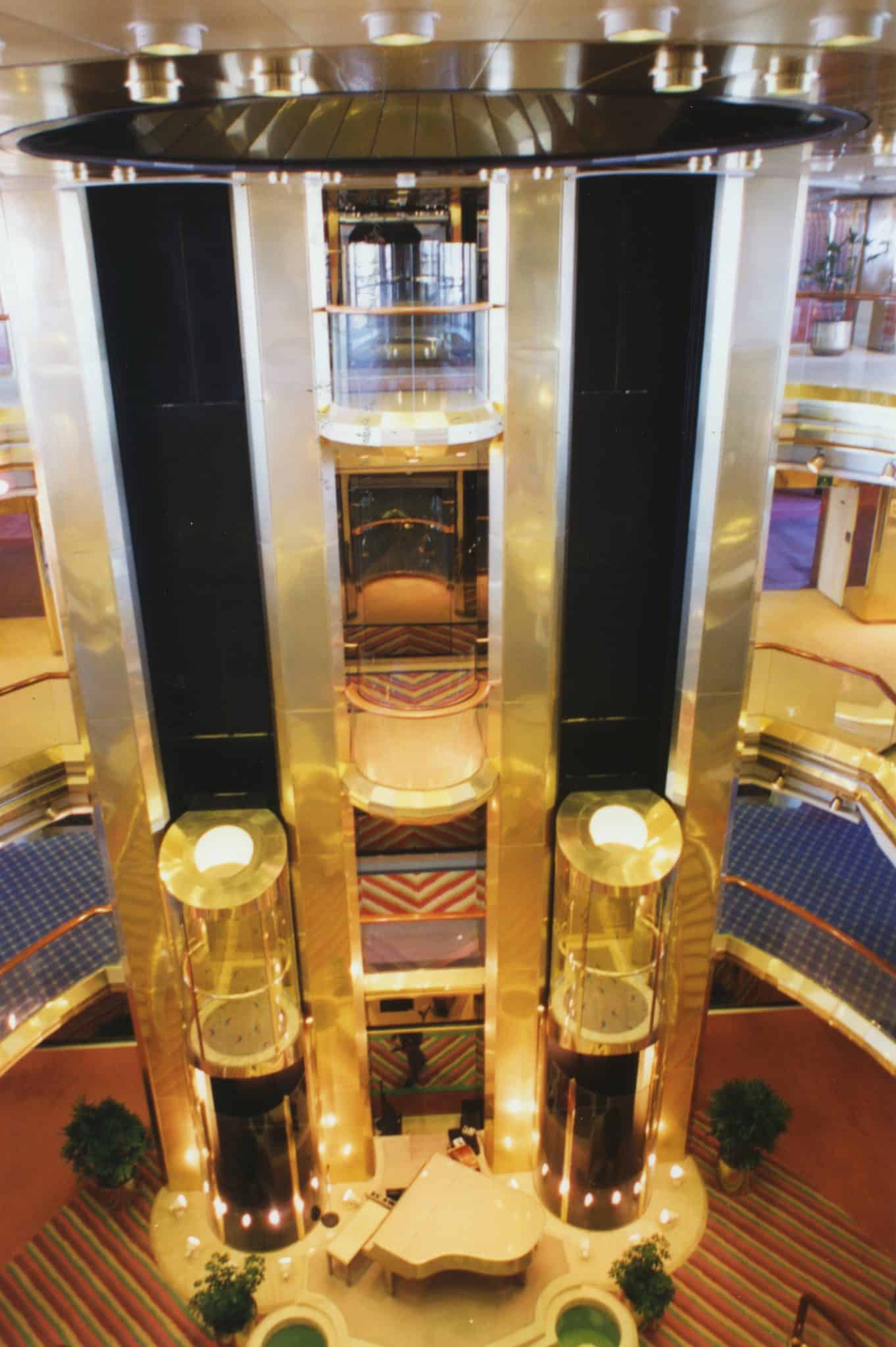 Glass elevators Royal Caribbean