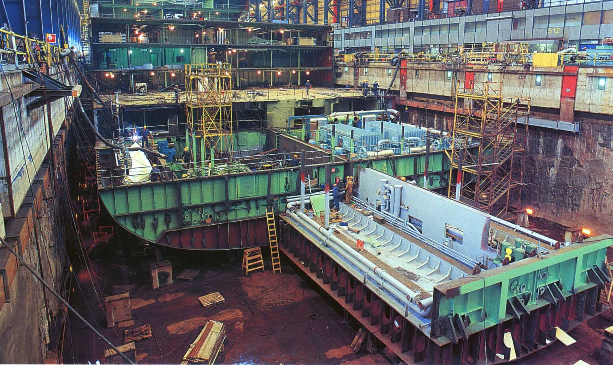 carnival inspiration starting to be built at the shipyard