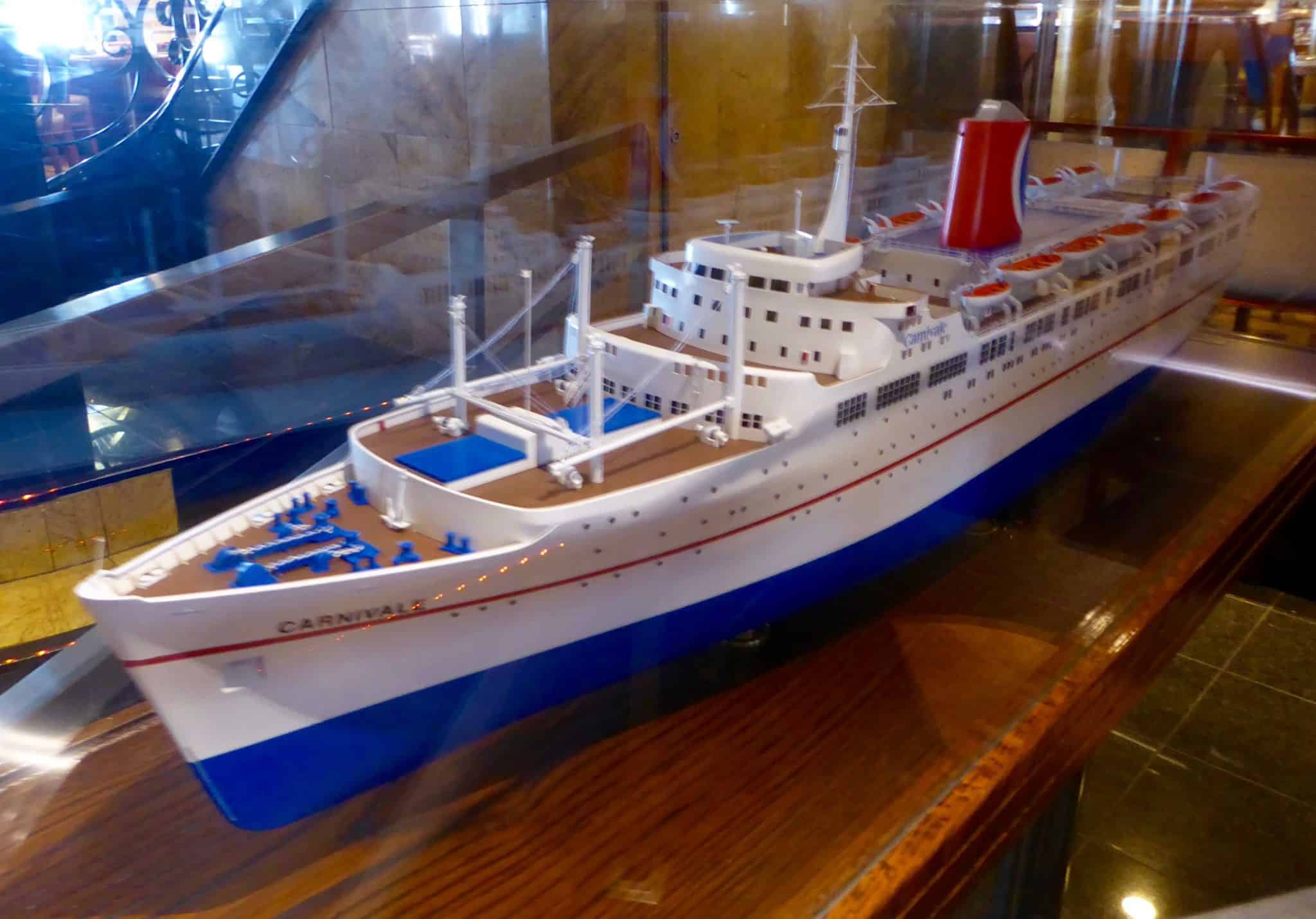 a model of carnivale in one of carnival inspiration's dining rooms