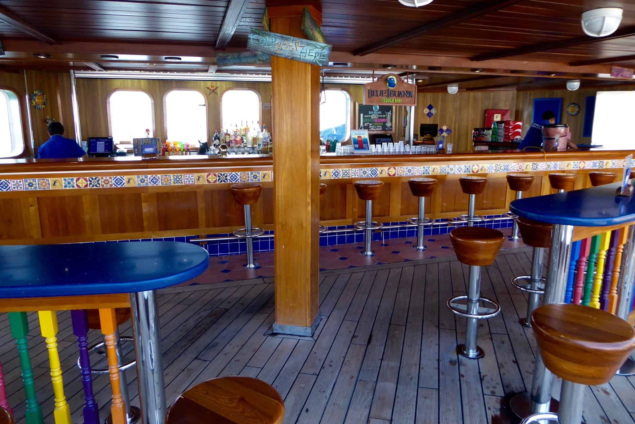 blueiguana tequila bar on the carnival inspiration cruise ship