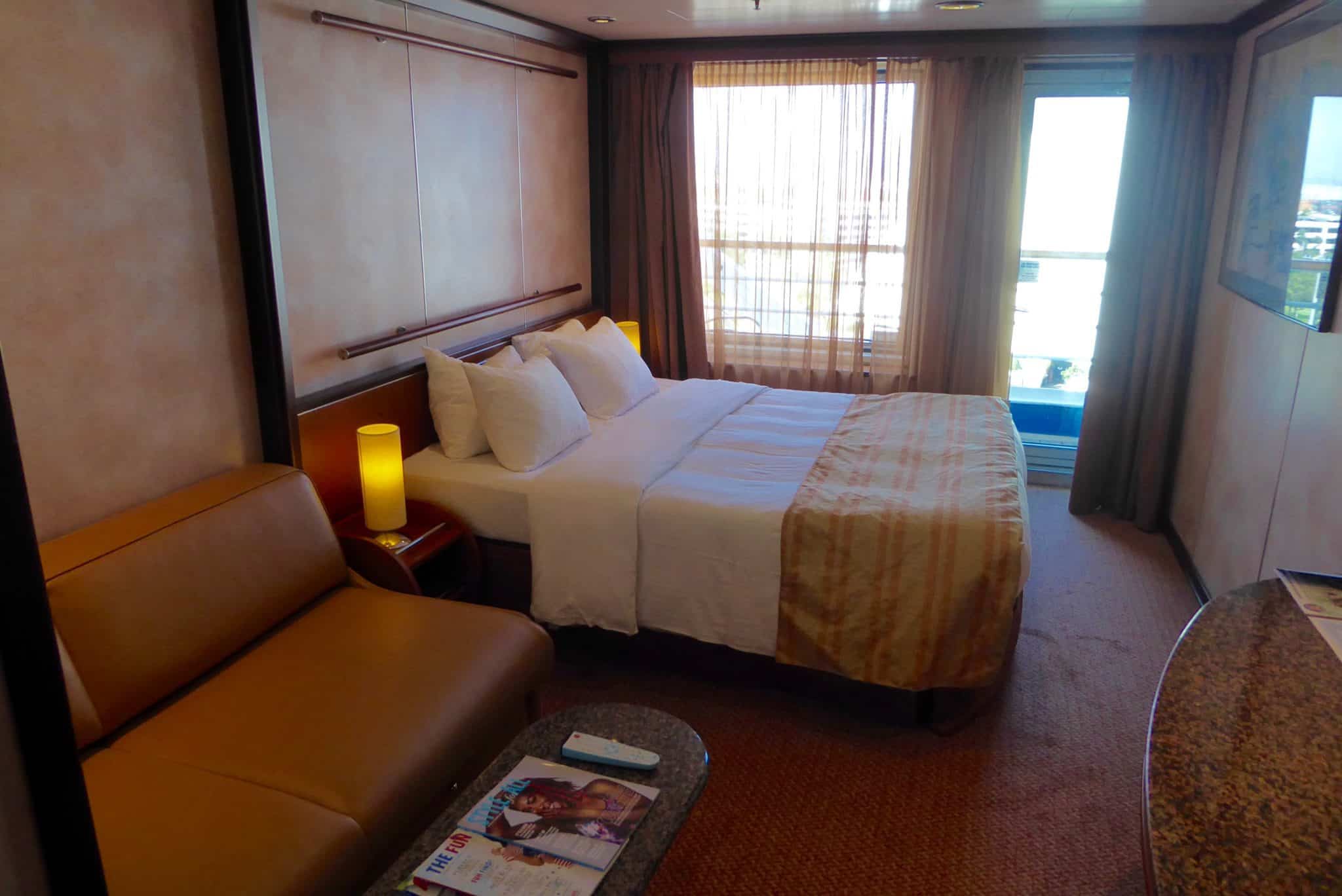 verandah deck demi-suit on the carnival inspiration cruise ship