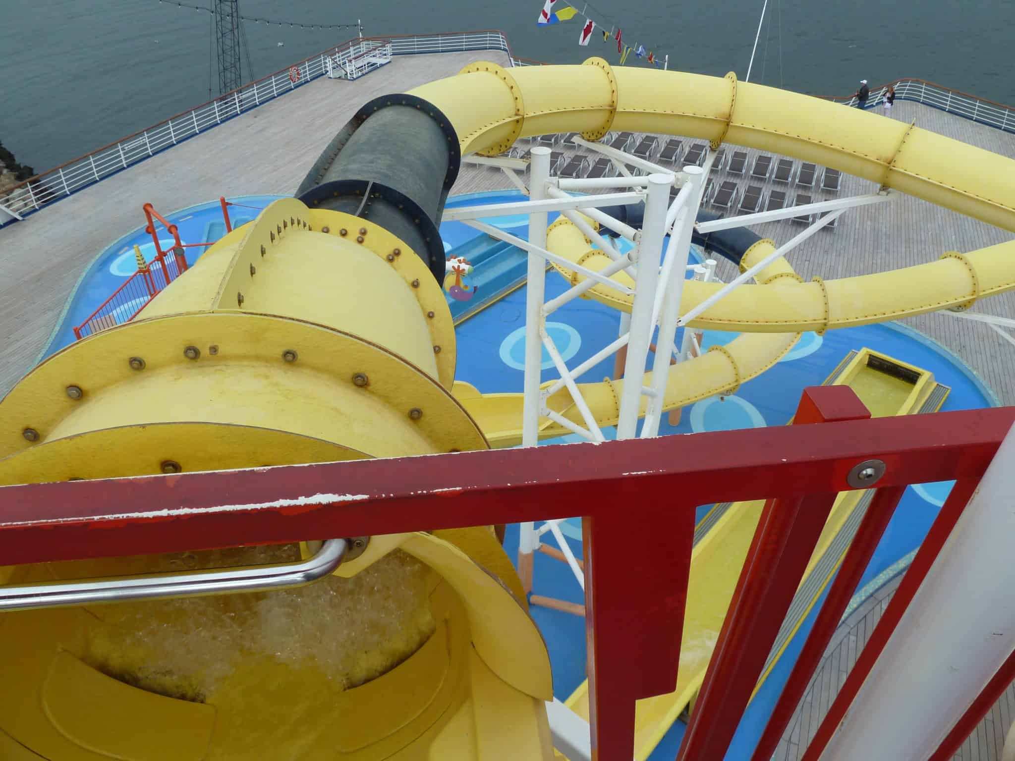 waterslide on the carnival inspiration cruise ship
