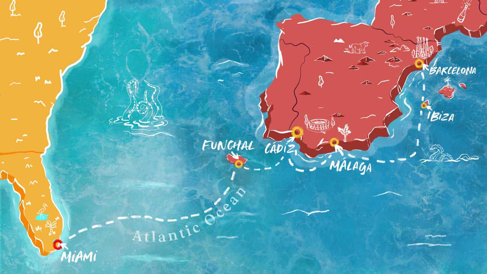 15 night transatlantic itinerary map valiant lady