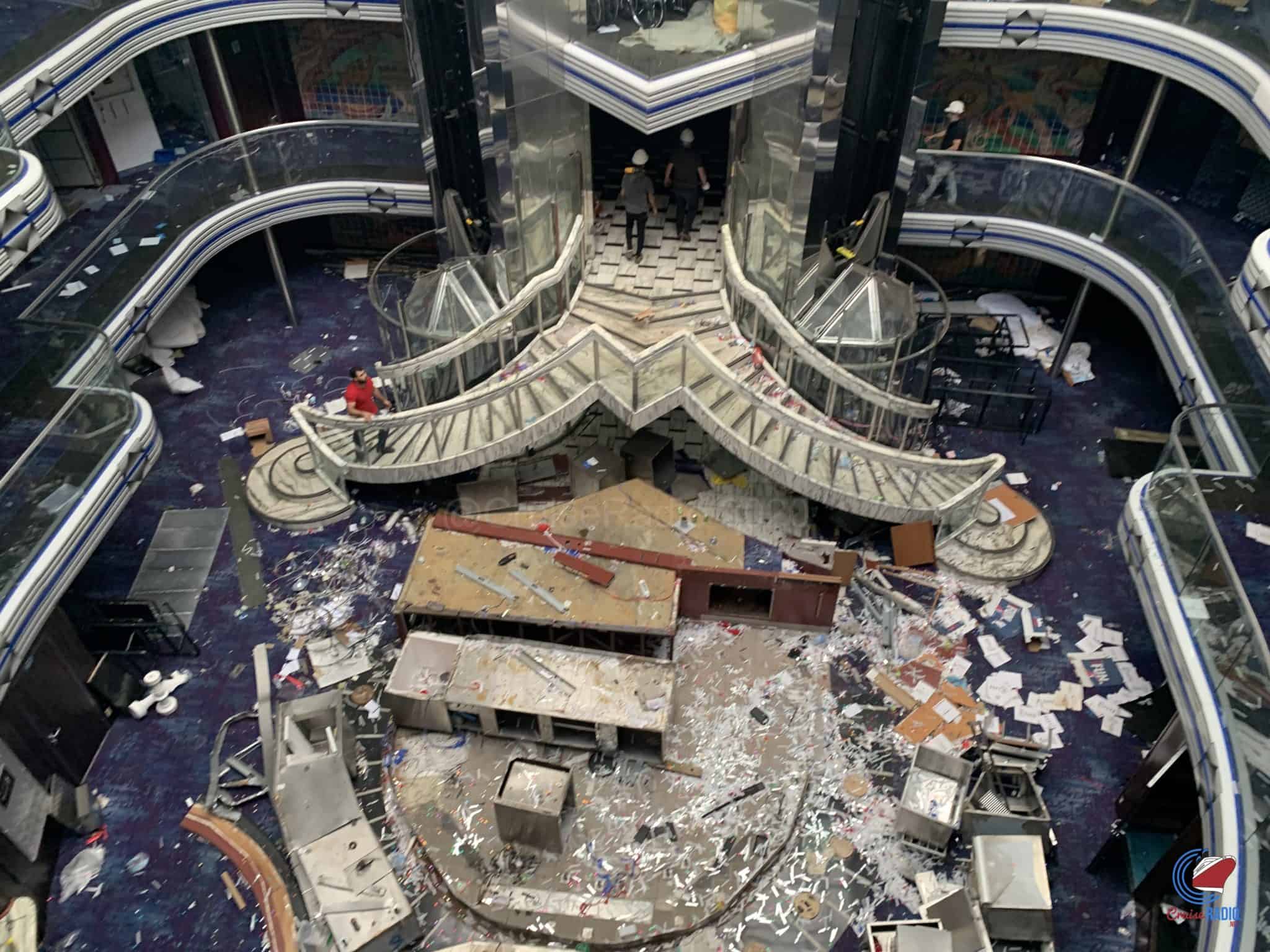 aerial view carnival fantasy atrium