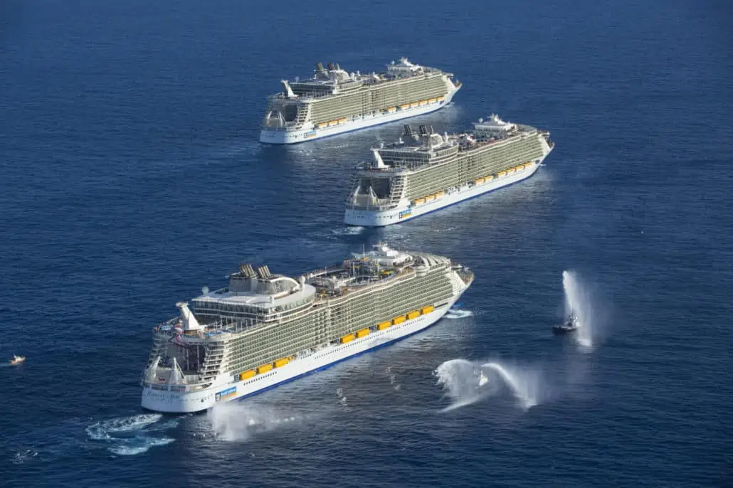 oasis class ships meet up royal caribbean