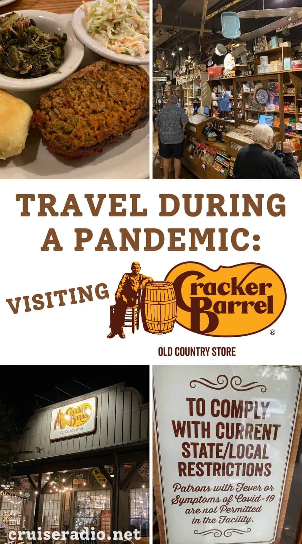 travel during a pandemic - visiting cracker barrel restaurant