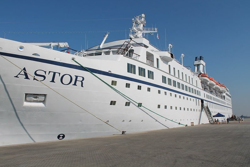 astor cruise ship beached