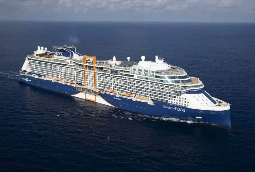 Aerial view of Celebrity Cruises' Celebrity Edge