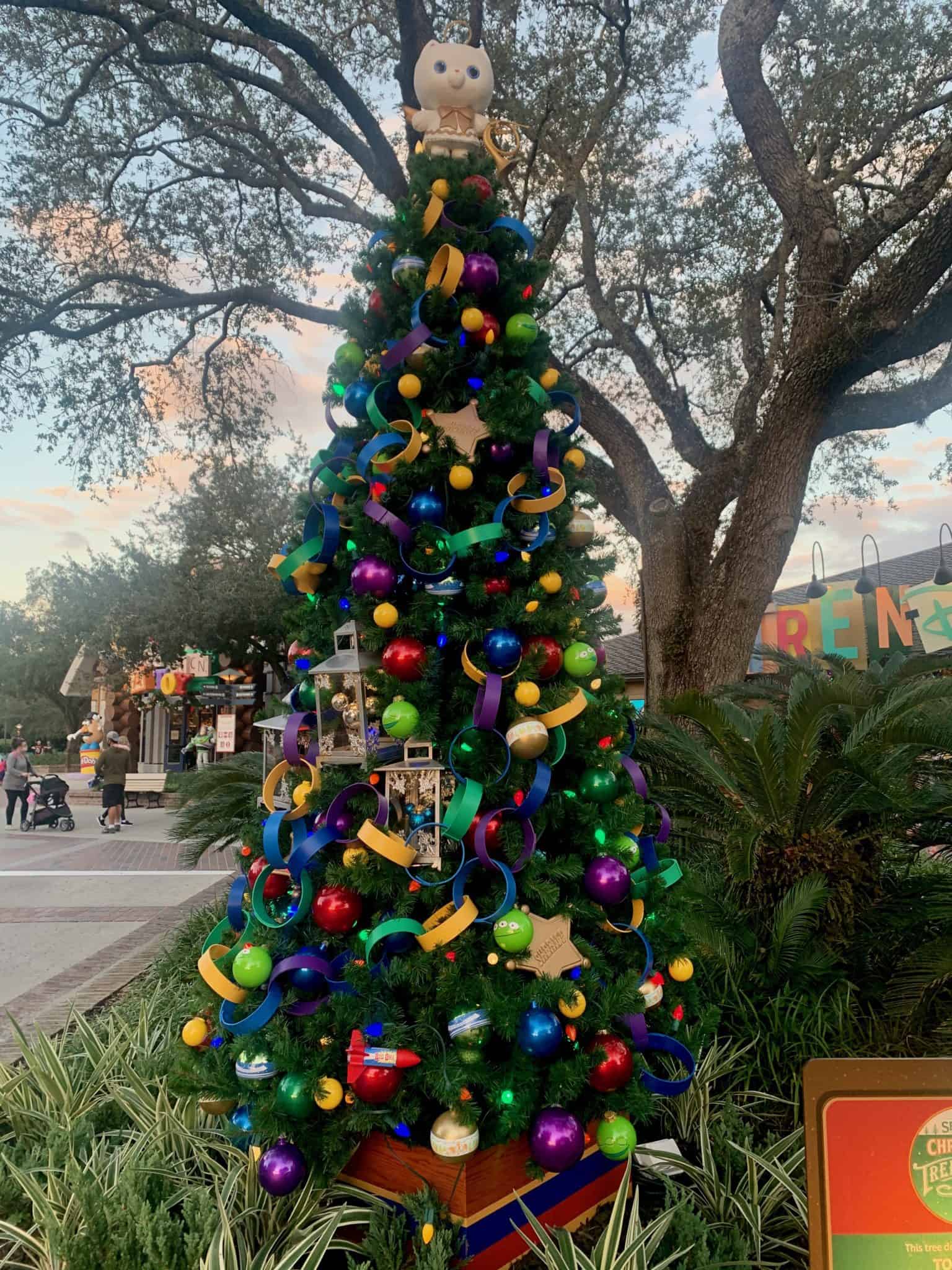 disney springs christmas tree stroll 2020 toy story