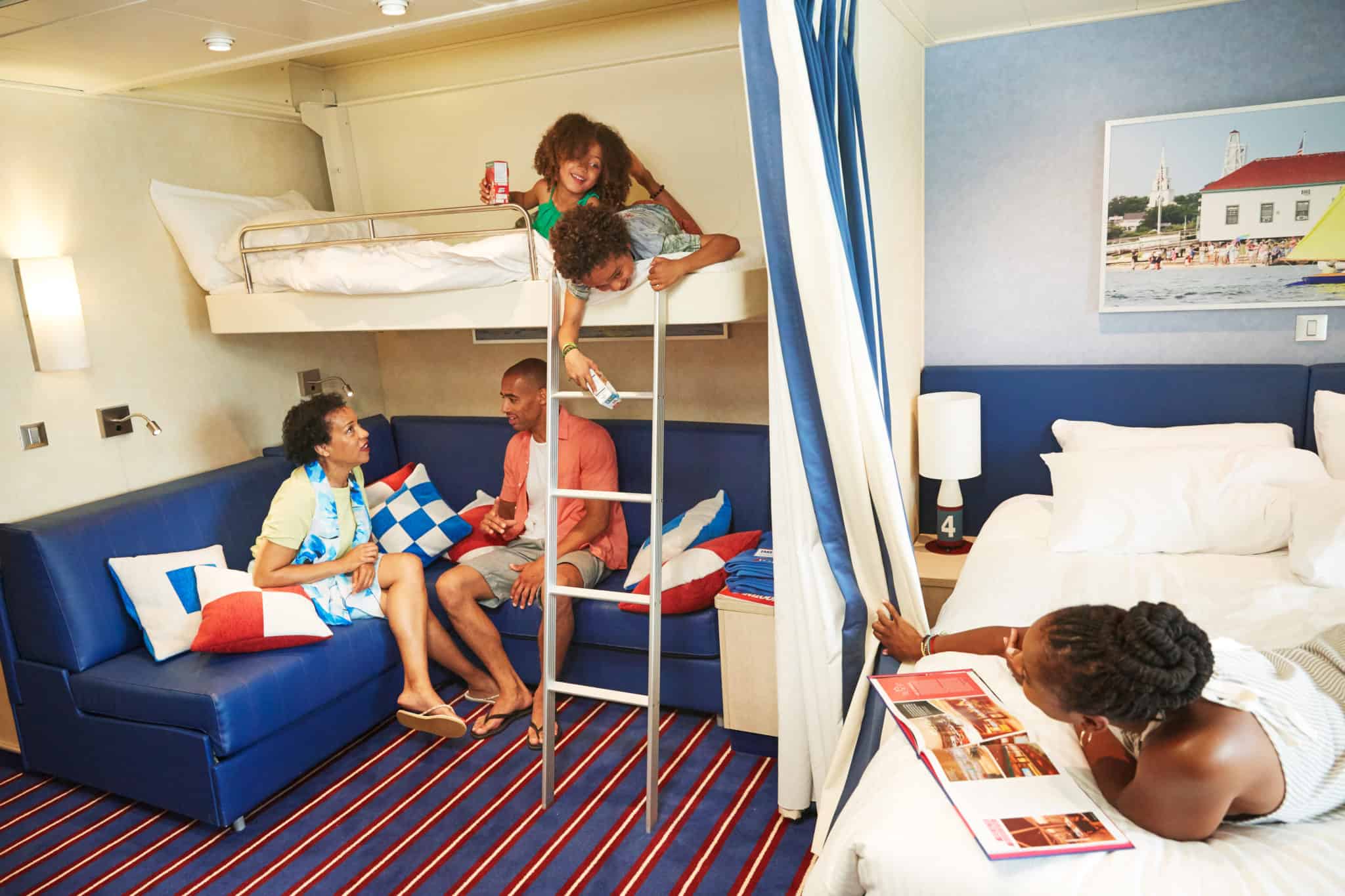 carnival cruise family harbor cabin stateroom kids