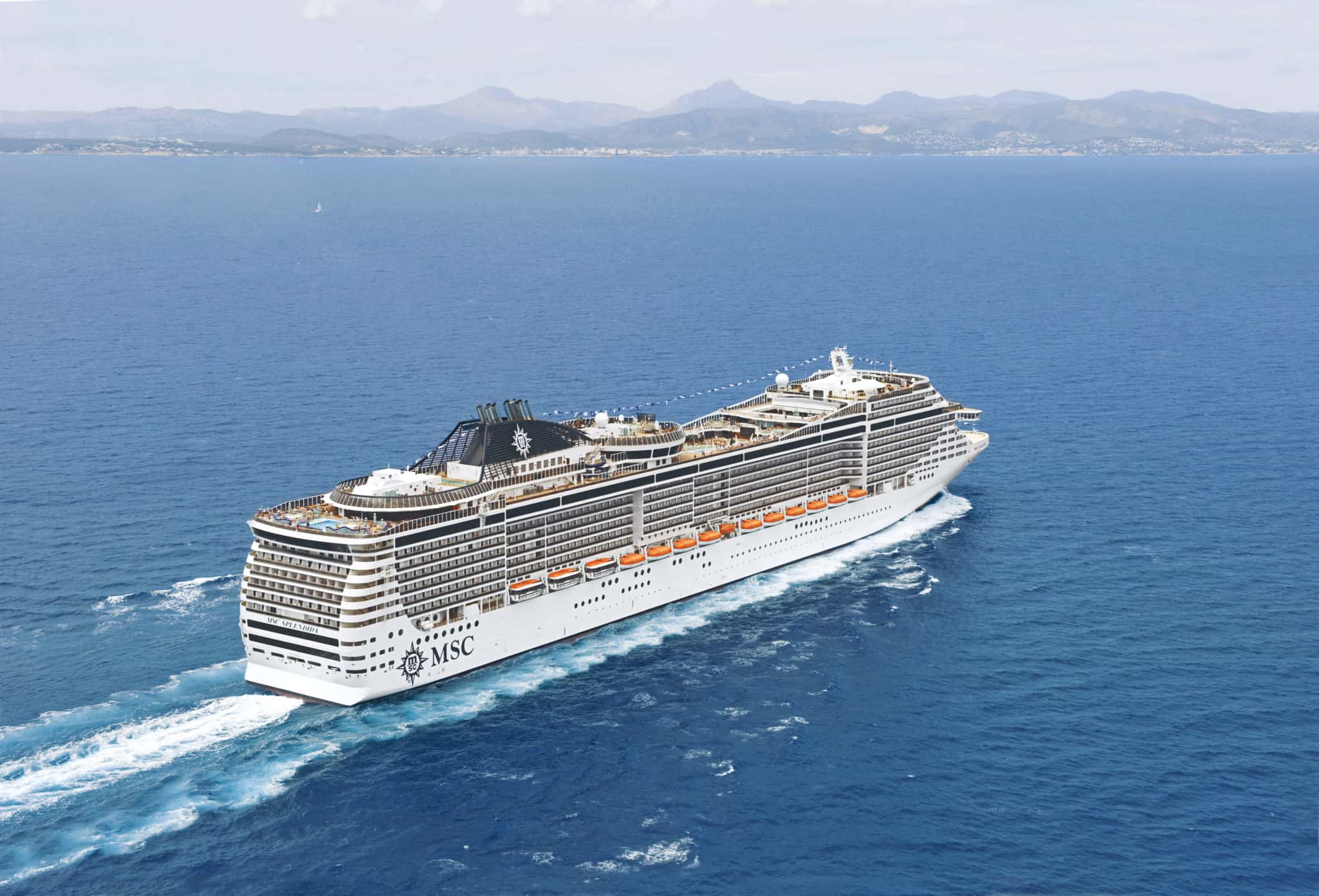 msc splendida cruise ship aerial