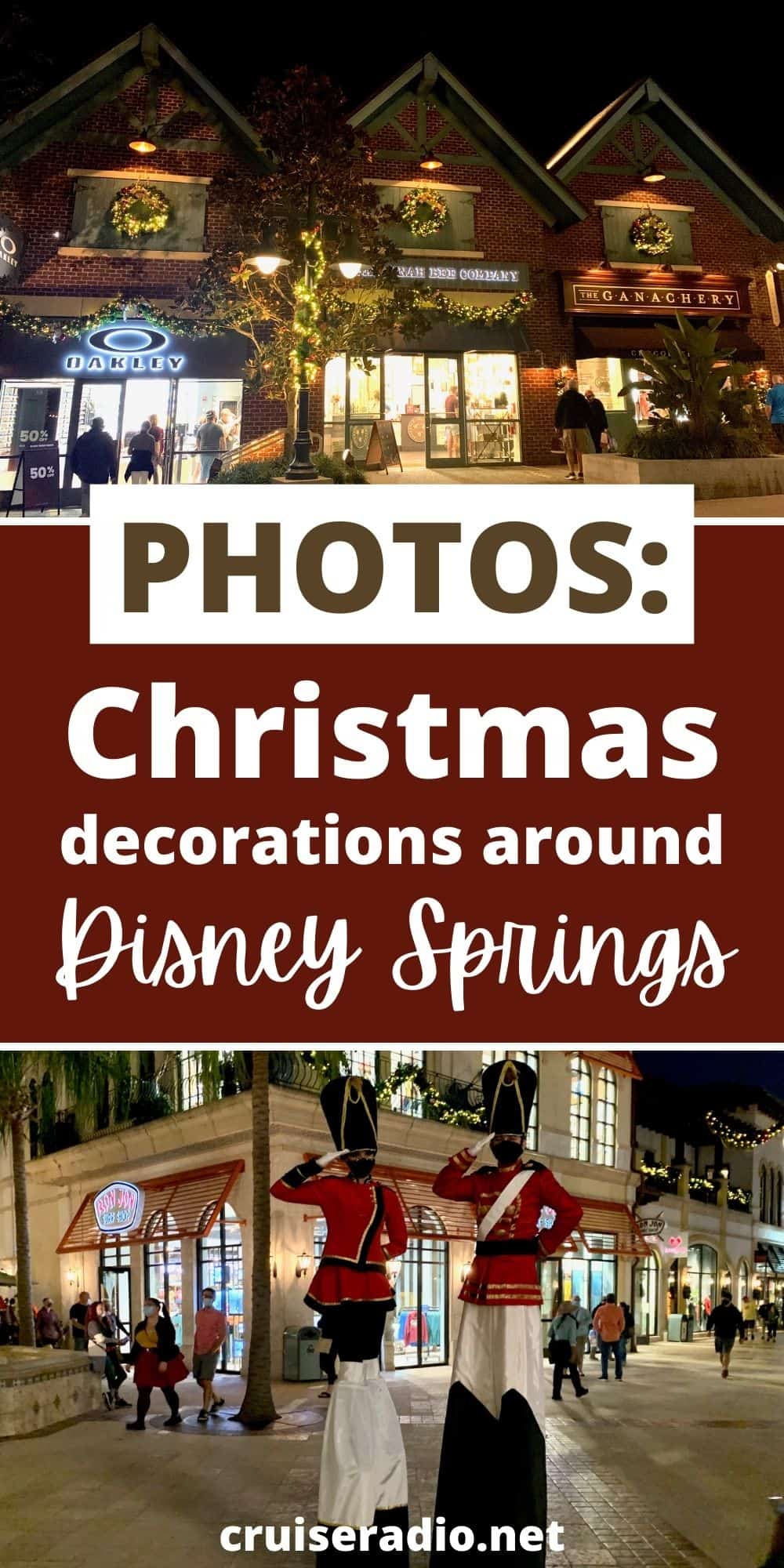 photos: christmas decorations around disney springs orlando