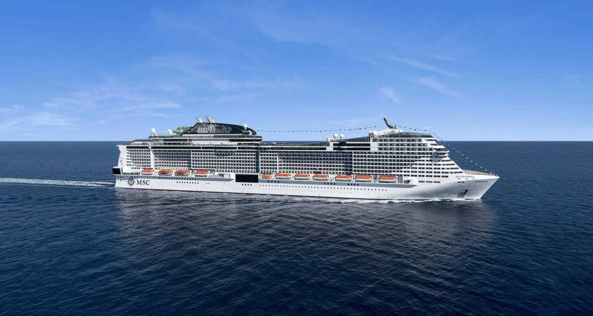 msc grandiosa exterior aerial