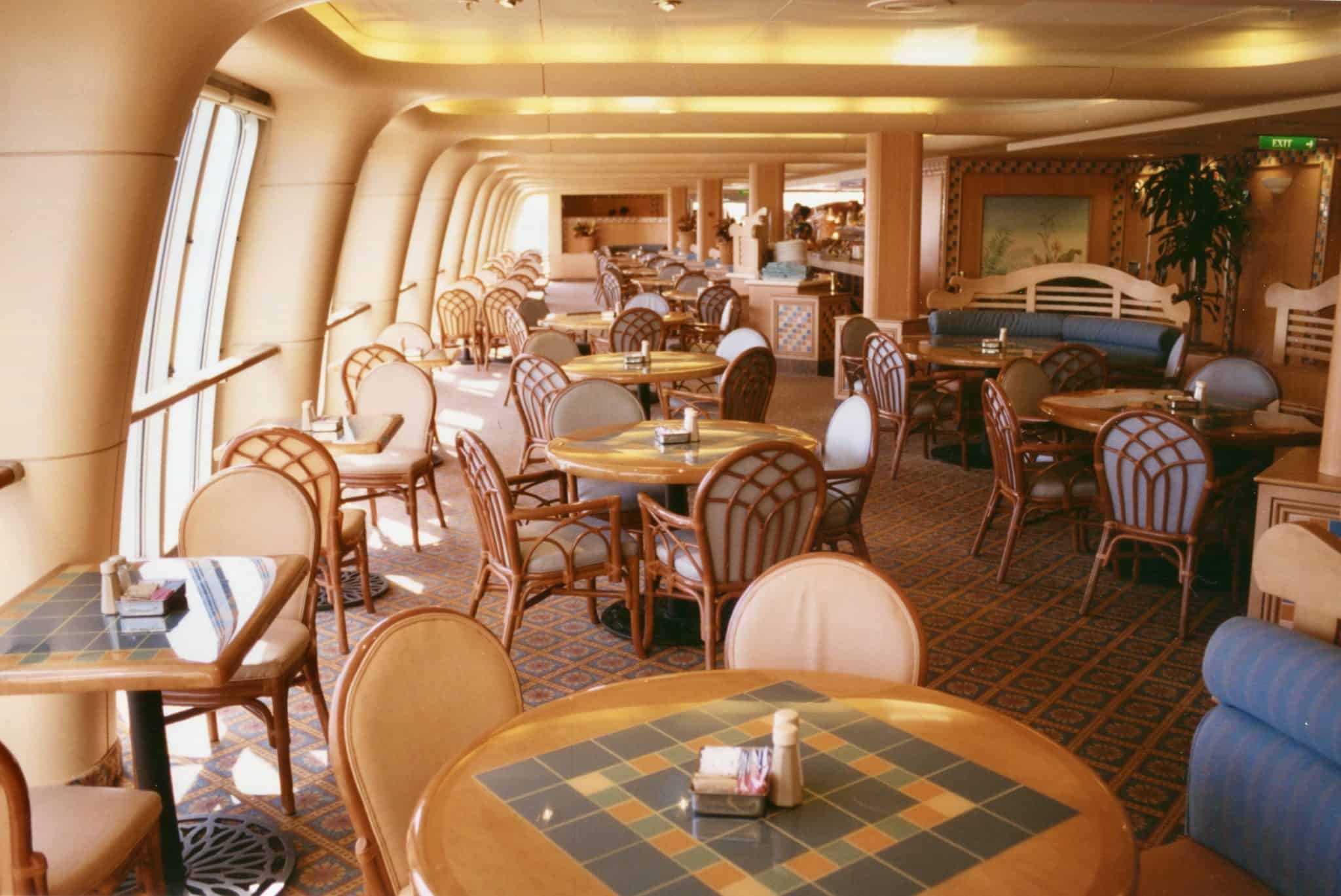 Cafe Cabana, facing aft from starboard.