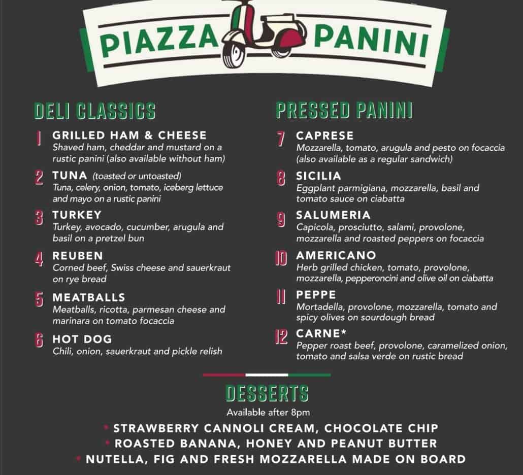 piazza panini menu mardi gras