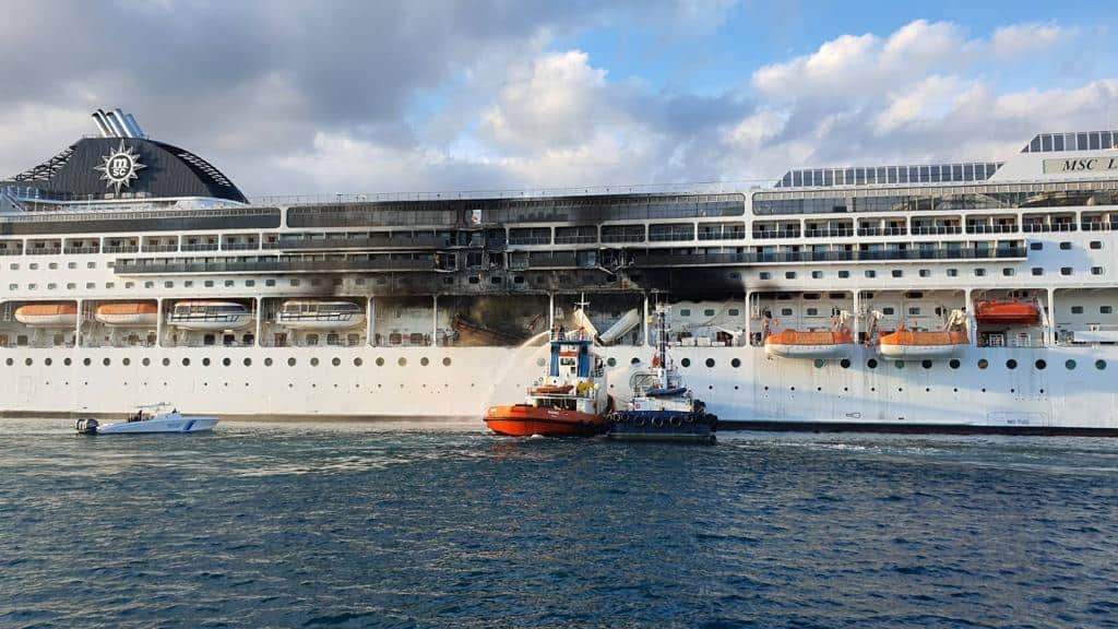 msc cruises lirica fire