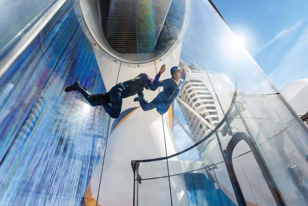 Anthem of the Seas' Ifly skydiving simulator 