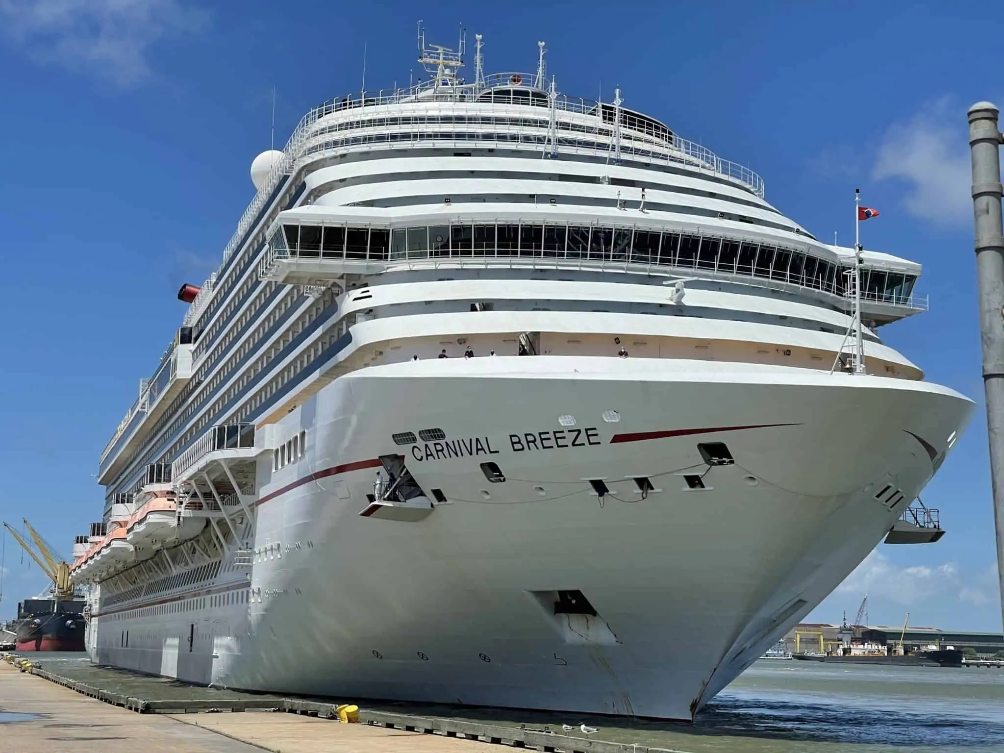 Front view of Carnival Breeze