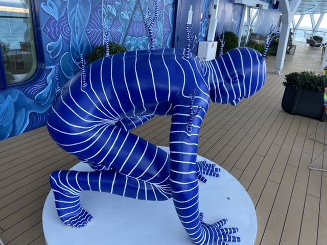 sculpture in smoking area celebrity apex