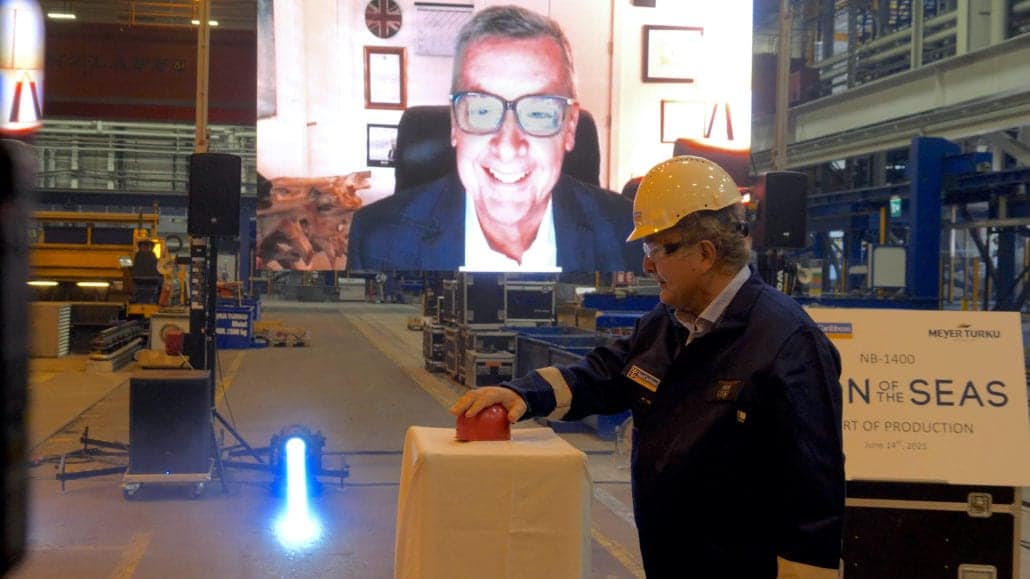 royal caribbean icon of the seas steel cutting