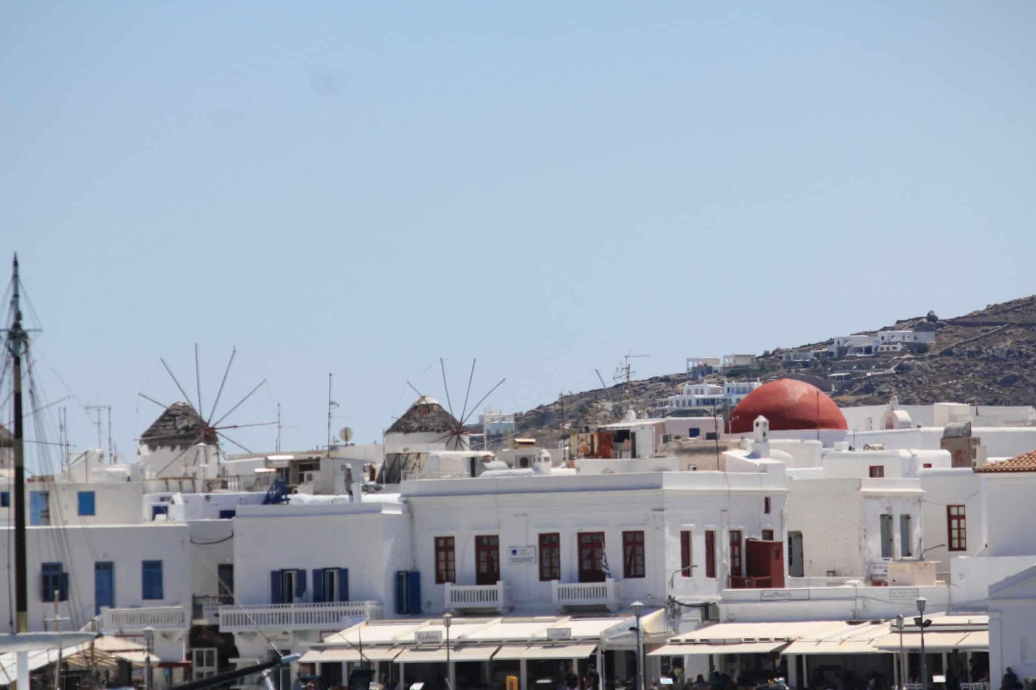 windmills mykonos greece