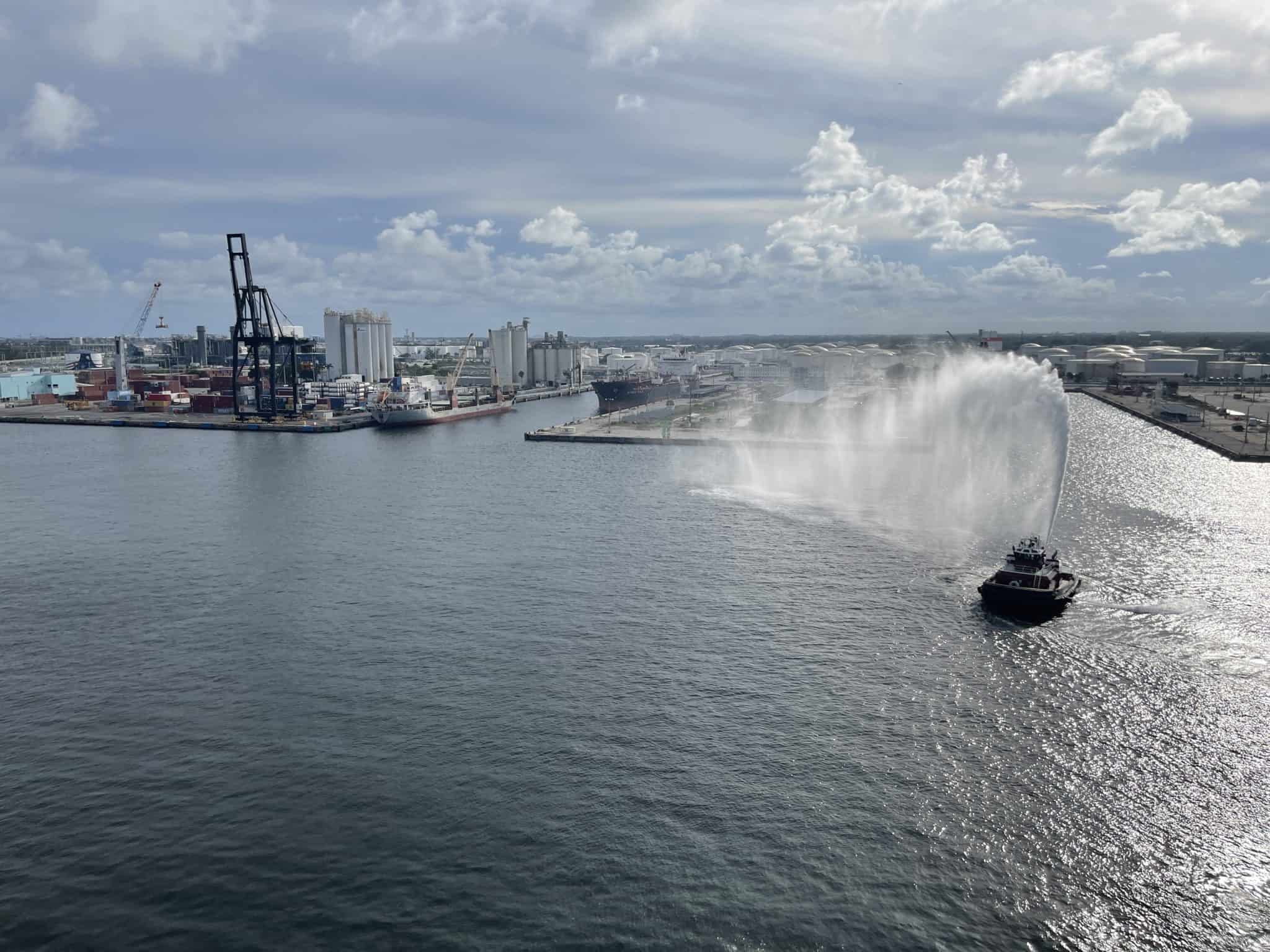 water cannon port everglades celebrity edge