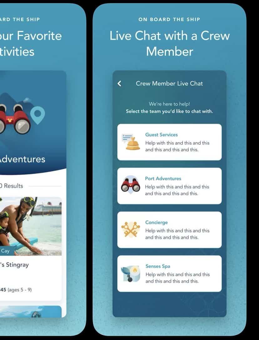 disney cruise line navigator app update