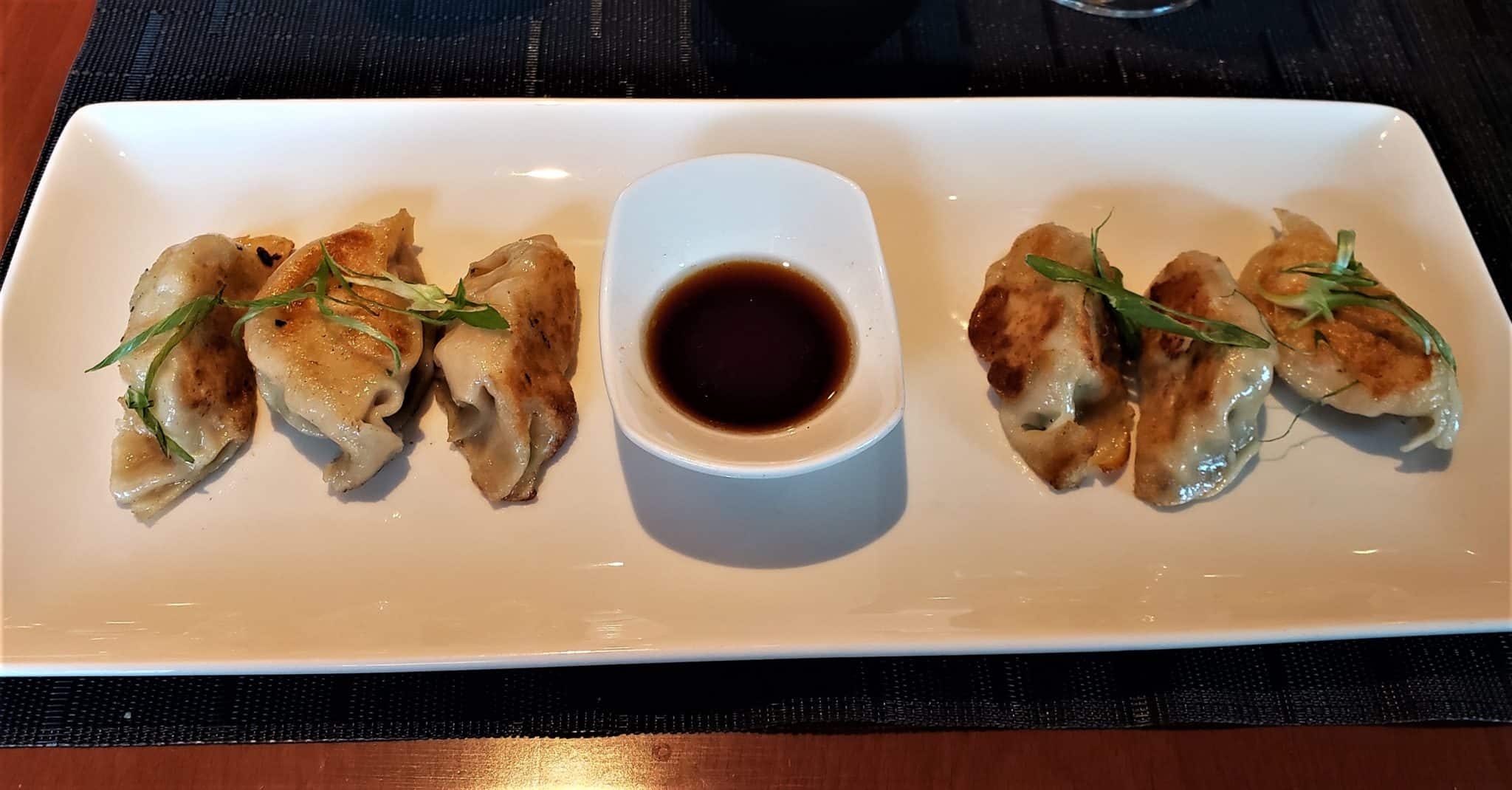 chicken ginger gyoza sushi on five