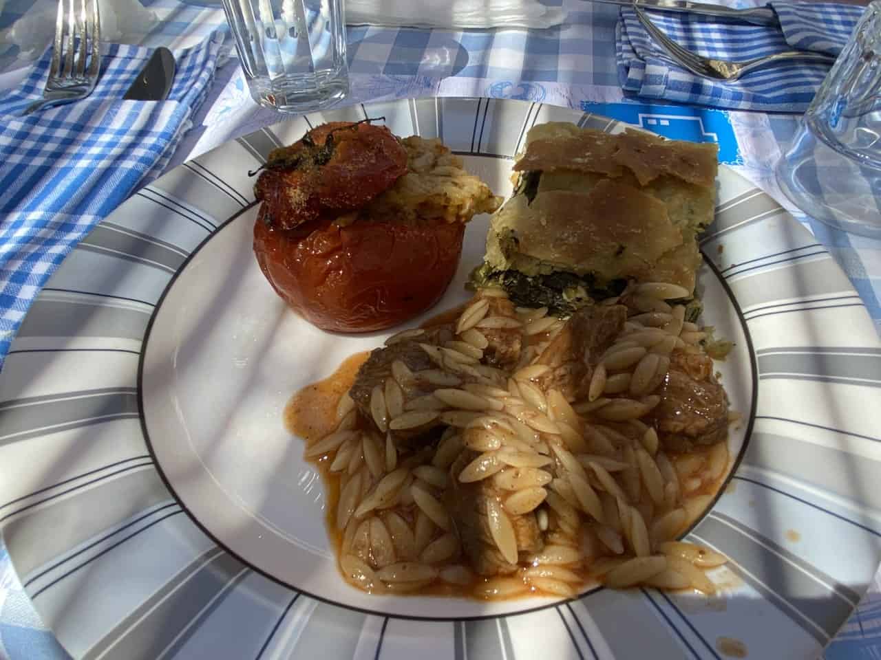 mykonos excursion meal