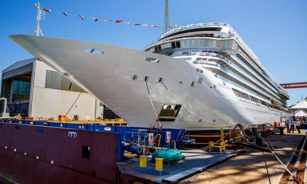 New Viking Ocean Cruise Ship Floated Out, Godmother Named