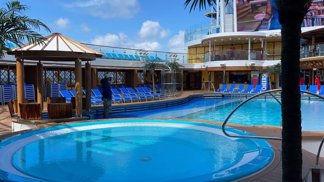 Mardi Gras Maiden Voyage lido deck pool