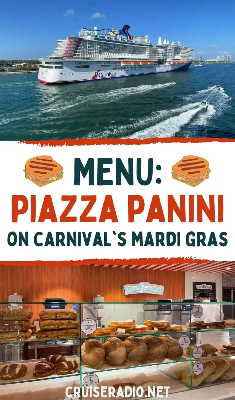 MENU Piazza Panini on Carnival's Mardi Gras