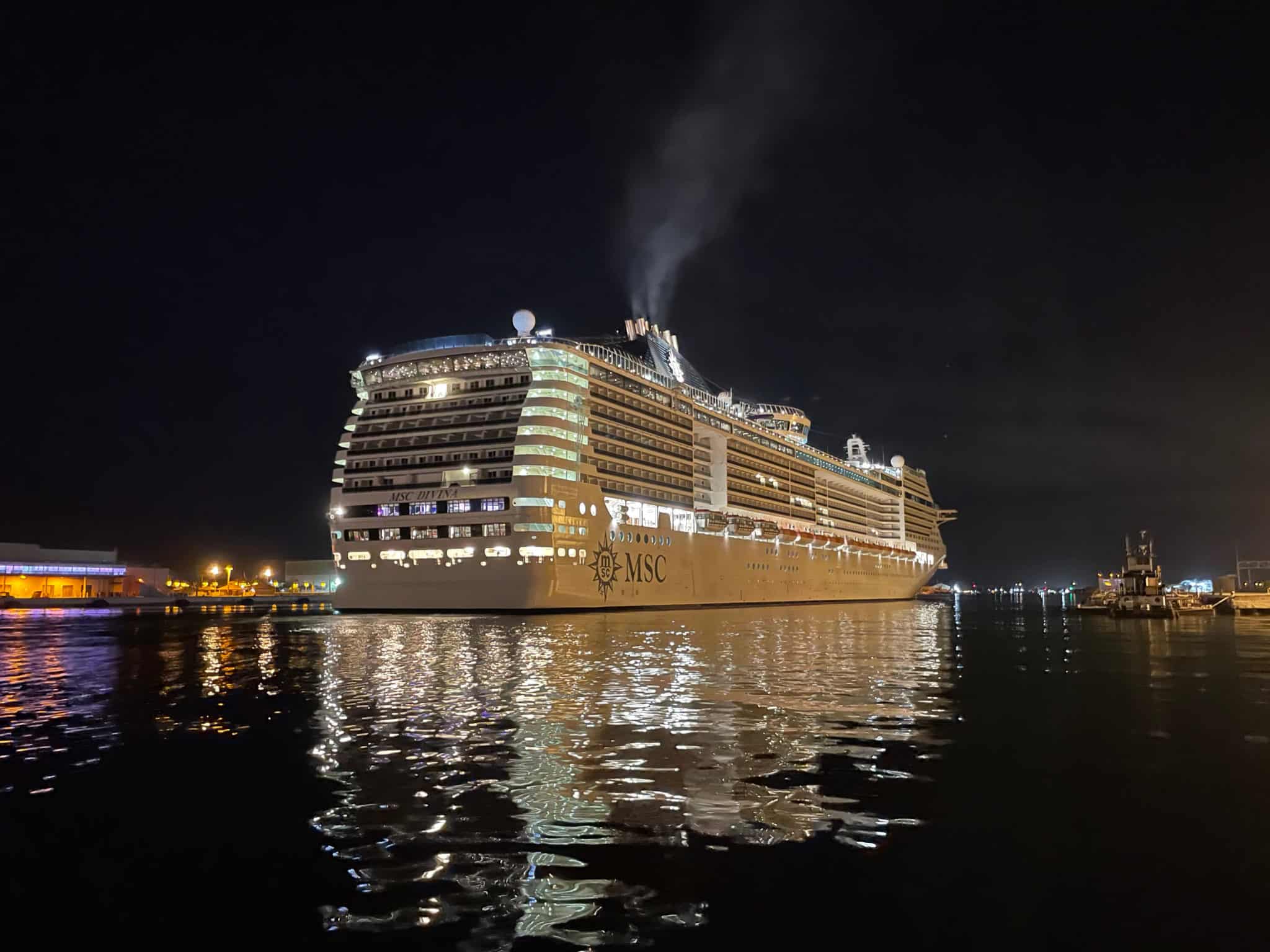 msc divina departs port canaveral on september 16