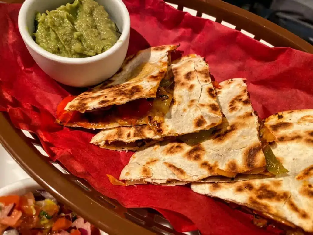 Carnival chicken quesadillas