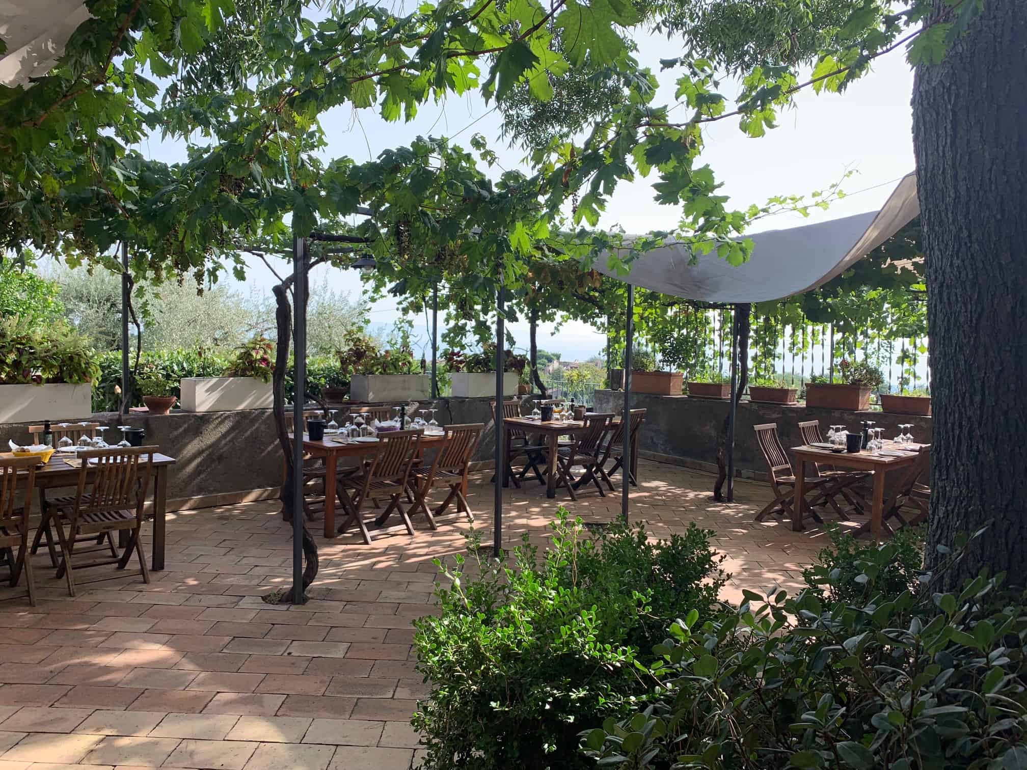 The tasting terrace at San Michel Estate.