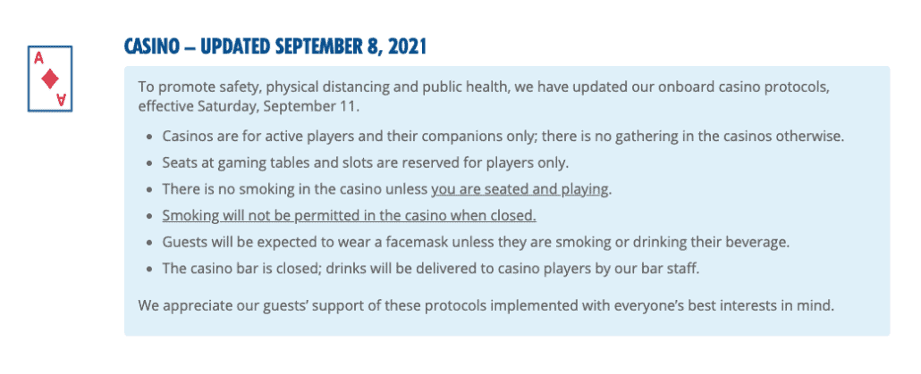 Carnival casino policy smoking 