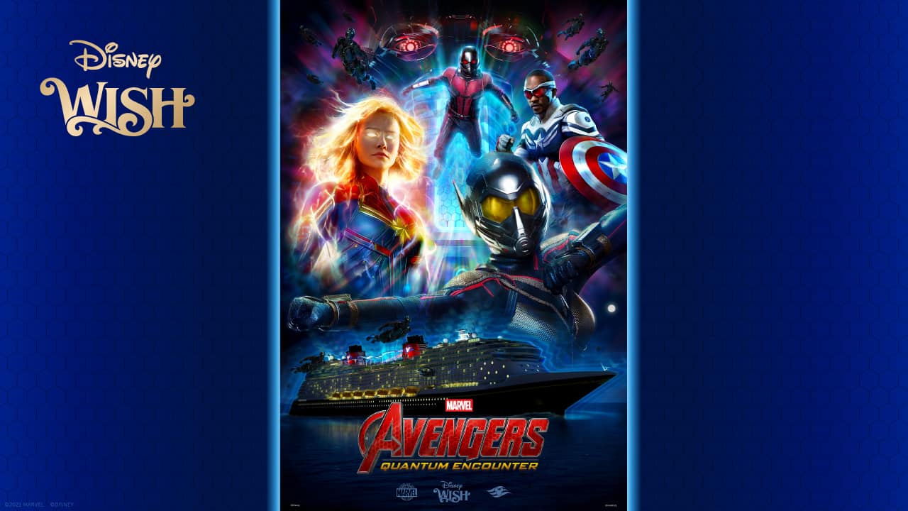 disney wish worlds of marvel avengers restaurant poster