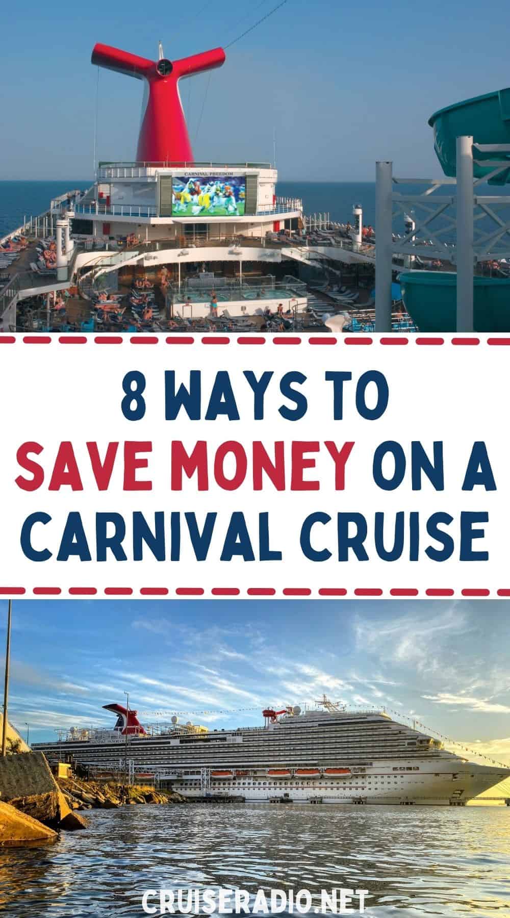 8 ways to save money on a carnival cruise